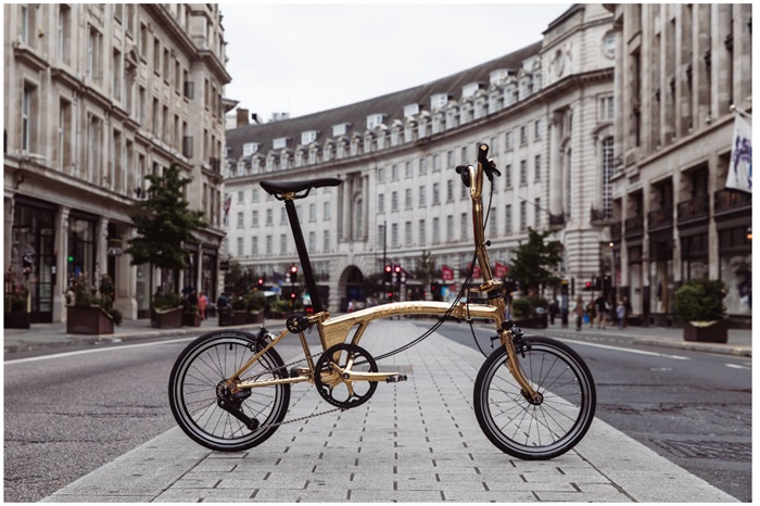 Brompton and Mappin & Webb create first gold-plated Brompton