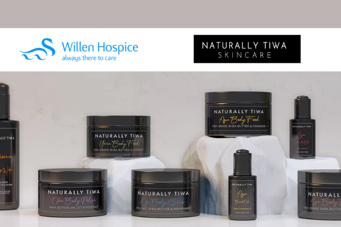 Naturally Tiwa Skincare partners with Willen Hospice