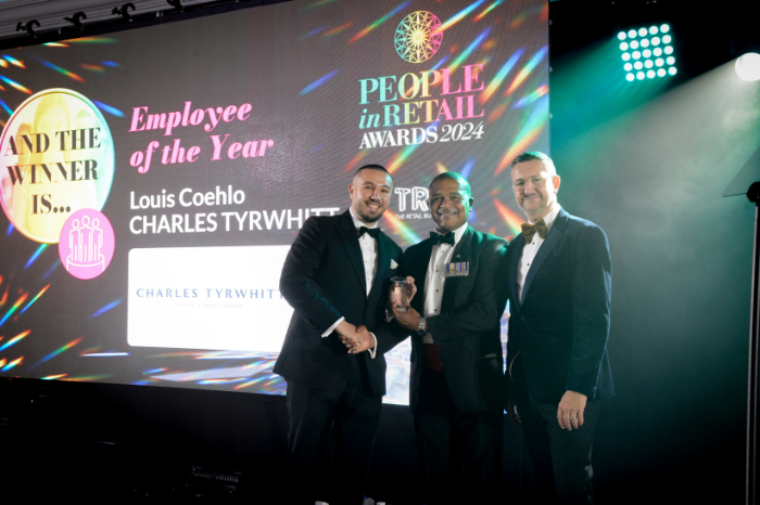 Louis Coelho of Charles Tyrwhitt wins Employee of the Year