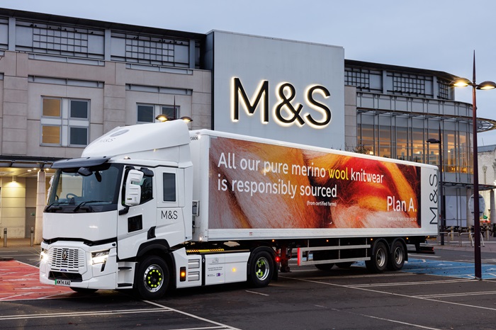 M&S introduces 85 zero or lower emission vehicles to its supply chain